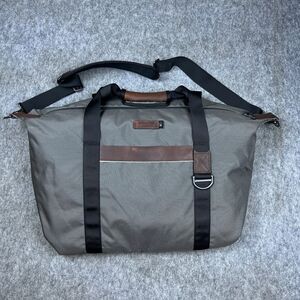 Johnston & Murphy Men's Gray Woven Weekender Business Duffle Travel Bag